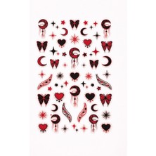 Born Pretty Red Mystic Moon Nail Art Sticker – SW-CS088