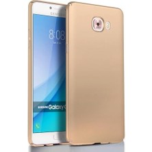 Pucutun Galaxy J5 Uyumlu Sert Rubber Silikon Kılıf (Altın Rengi)