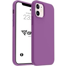 Pucutun Kılıf Ince Sıvı Silikon 3 Katmanlı Tam Kaplamalı Yumuşak Jel Kauçuk Kılıf Kapak (Mat Mor, 11)