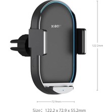 Pucutun 50W Kablosuz Araç Şarj Cihazı, 50W Max Kablosuz Süper Hızlı Flaş Şarj, Duyarlı ve Ayarlanabilir, Tek Elle Çalışma, Güç Kapatma Sürümünü Destekler, Akıllı Termal Dağılımı, Siyah