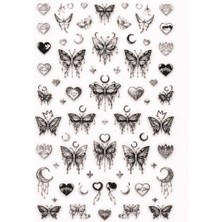Born Pretty Silver Gothic Butterfly Nail Art Sticker – SW-CS064