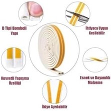Pucutun 2'li Kauçuk Kapı ve Pencere Izolasyon Bandı/fitili Çiftli 5x2 10 Metre Kahve Renk