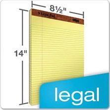Pucutun Legal Pads, Kanarya Kuşları, 12/paket Her Gün Için 8,5 x 14 Inç Kanarya