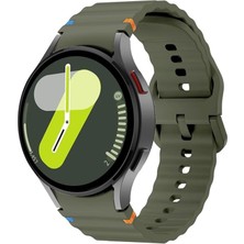 Pucutun Wave Soft Silikon Kordon Spor Koyu Yeşil Galaxy 7 6 5 4 Fe 40 44 mm 42 43 46 47 mm ile Uyumlu