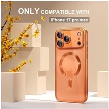 Pucutun - 17 Pro Max ile Uyumlu Magsafe Destekli Kamera Korumalı Şeffaf Yumuşak Telefon Kılıfı