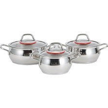 Pucutun Emirgan Indüksiyon Tabanlı 6 Parça Çelik Midi Set