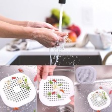 Pucutun Zemin Gider Kapağı - 4'lü Paket Vantuzlu Silikon Gider Kapağı, Duş Gider Filtresi, Kolay Kurulum ve Temizlik, Mutfak, Çamaşırhane, Tuvalet ve Diğer Alanlar Için (Gri)