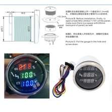 Revex Karavan Seviye Göstergesi 12/24V Temiz Su+Pis Su+Voltaj  göstergesi boş dolu düşük voltaj Alarmlı 3 Işık Rengi  Üçlü Seviye Gösterge