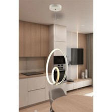 Ey Shop Modern Beyaz Damla Göz Model 3 Renk (Beyaz & Sarı & Günışığı) LED Avize