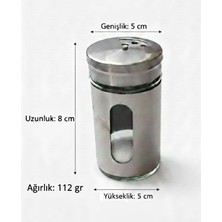 Pucutun Tuzluk, Metal Sarma Cam, Şeffaf Cam Gövde, Delikli Kapak, Tuz ve Baharat Serpici, Mutfak ve Sofra Kullanımı (1)