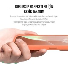 Pucutun Kılıf Ince Sıvı Silikon 3 Katmanlı Tam Kaplamalı Yumuşak Jel Kauçuk Kılıf Kapak (Açık Turuncu (19), 15 Pro)
