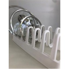 Pucutun 6 Bölmeli Tencere Kapak Rafı - Tencere Kapak Organizeri