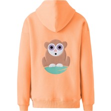 Beynlab Unisex Tarsier Hoodie Şeftali