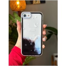 Pucutun 7 Plus ve 8 Plus ile Uyumlu Siyah Kristal Baskı Tasarım Kılıf