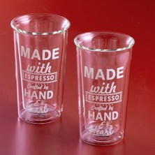 Pucutun Çift Cidarlı 2'li Desenli Bardak 350 ml