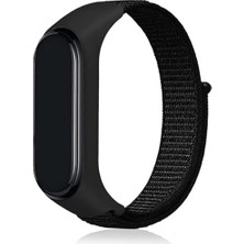Pucutun Mi Band 7 Ile Uyumlu Kordon Ayarlanabilir Naylon Elastik Spor Yedek Bileklik Renkli Kayışı Kaliteli Hasır Örme Kordon Kayış (Siyah)