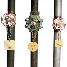 Pucutun Brady Boş Valf Etiketleri - Yuvarlak Pirinç Etiketler, 1-1/2" Çap, B-907 (25'li Paket) - 23210