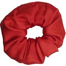 Pucutun Saten Saç Tokası Scrunchie Toka 3 Adet (Kırmızı5)