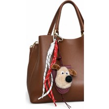 Oria Peluş Köpek Figürlü Çanta Charmı & Anahtarlık