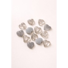 Born Pretty Silver Mist Heart Tırnak Taşı