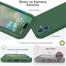 Pucutun 16 Pro Max ile Uyumlu, Kamera Korumalı Kılıf, Lens ve Ultra Güçlü Koruma Kılıf (Yeşil)