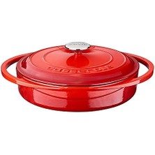 Pucutun Metal Serisi - Çok Amaçlı Tencere, Yuvarlak, 28 Cm, Kırmızı