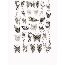 Born Pretty Dark Gothic Butterfly Nail Art Sticker – SW-CS062