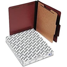 Pucutun Baskılı Sınıflandırma Dosyası, 1 Bölücü, 5 cm Gömme Bağlantılı, A4 Boy, Kırmızı, 10'lu Paket