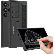 Pucutun Galaxy S24 Ultra Kılıf Standlı El Tutacaklı Band Kapak (Koyu Yeşil)