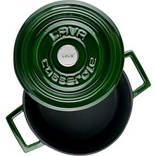 Pucutun Premium Serisi - Döküm Yuvarlak Tencere, 20 Cm, Majolik Yeşil