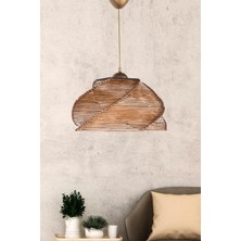 Pucutun Pentagone Handmade Eskitme Avize | & Modern Tasarım | 30×60 cm | 20–34 cm Ayarlanabilir Yükseklik | E27 Duy Uyumlu | Dayanıklı Plastik Gövde | Kolay Temizlenebilir | Hmy Handmade