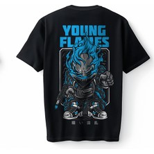 Bumeta Young Flames Urban Oversize Unisex Tişört T-Shirt