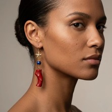 THEIA GemWorks Carmi - Mercan & Lapis Lazuli Küpe