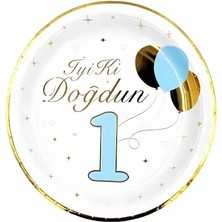 Dodomar Tabak 1 Yaş Iyiki Doğdun Mavi Altın Varaklı 6lı