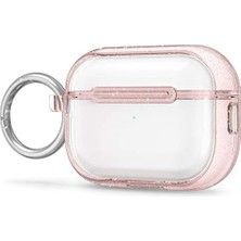 Pucutun Ciel By Airpods Pro (2.nesil) ile Uyumlu Kılıf Rose Glitter - ACS05333