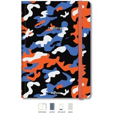 Pucutun Kamuflaj Defter Kareli Turuncu 17X24 cm