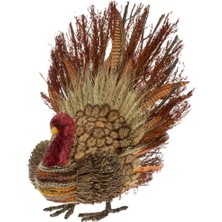 Pucutun International Sonbahar Sonbahar Hasatı Şükran Günü Masa Üstü Hindi Figürin Dekorasyon, 40 Cm, Lance The Twig & Feather Turkey