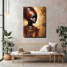 Artprinta Etnik Afrikalı Kadın Portre Kanvas Tablo – Modern ve Sanatsal Duvar Dekoru
