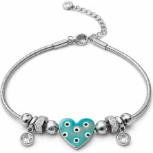 Çağ Moda Aksesuar Kalp Model Çelik Bileklik