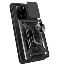 Pucutun Mi 13T / Mi 13T Pro Uyumlu Kamera Korumalı Sürgülü Yüzüklü Tank Kılıf