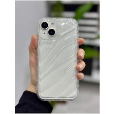 Pucutun 13 14 ve 15 ile Uyumlu 3D Kabartmalı Snow Hologram Şeffaf Silikon Kılıf