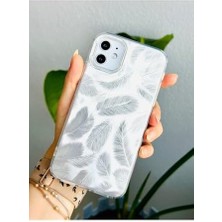 Pucutun 11 ile Uyumlu (12 Görünümlü Köşeli) Tüy Renk Geçişli Parlak Silikon Kourmalı Kılıf