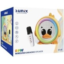 Pucutun 20W 2400 Mah Karaoke Mikrofonlu Ledli Bluetooth Hoparlör BTS-250