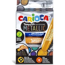 Pucutun Temperello Stick Poster Boyama Kalemi Metalik 6'li