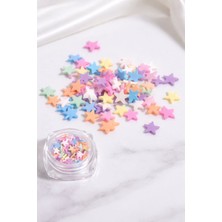 Born Pretty Kawaii Pastel Yıldız Nail Charm 3D Tırnak Süsü Karışık Renk No:01