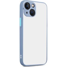 Pucutun 15 Plus ile Uyumlu Arka Kısmı Mat Şeffaf Yapıya Sahip Kenarları Silikon Tpu Malzemeden Üretilmiş Renkli Tuşlara Sahip Kamera Korumalı Transparan Kılıf (Gri)