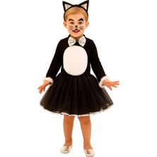 Dodomar Gala Kedi Kız A10-11 Yaş Papyonlu Taçlı Siyah Bey