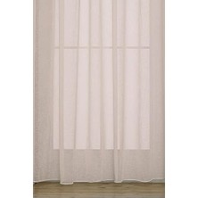 Pucutun Fabric Folded Bej Keten Plus Yüksek Kaliteli Tül Perde 350 x 260