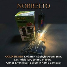 Nobrelto Güneş Enerjili ve Şarjlı Kamp Lambası - Solar Panelli Taşınabilir LED Fener
