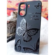 Pucutun 13 C Için Kapak LKL01 Özel Tasarım Laklı Desenli Kılıf Butterfly